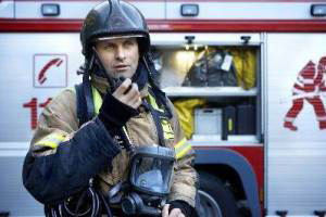 firefighter using the Emergency Communications Systems
